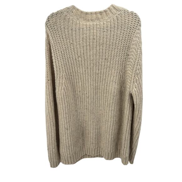 REI Cooperative Men's Cream‎ Wool Blend Wallace Lake Pullover Knit Sweater XL - Picture 3 of 7